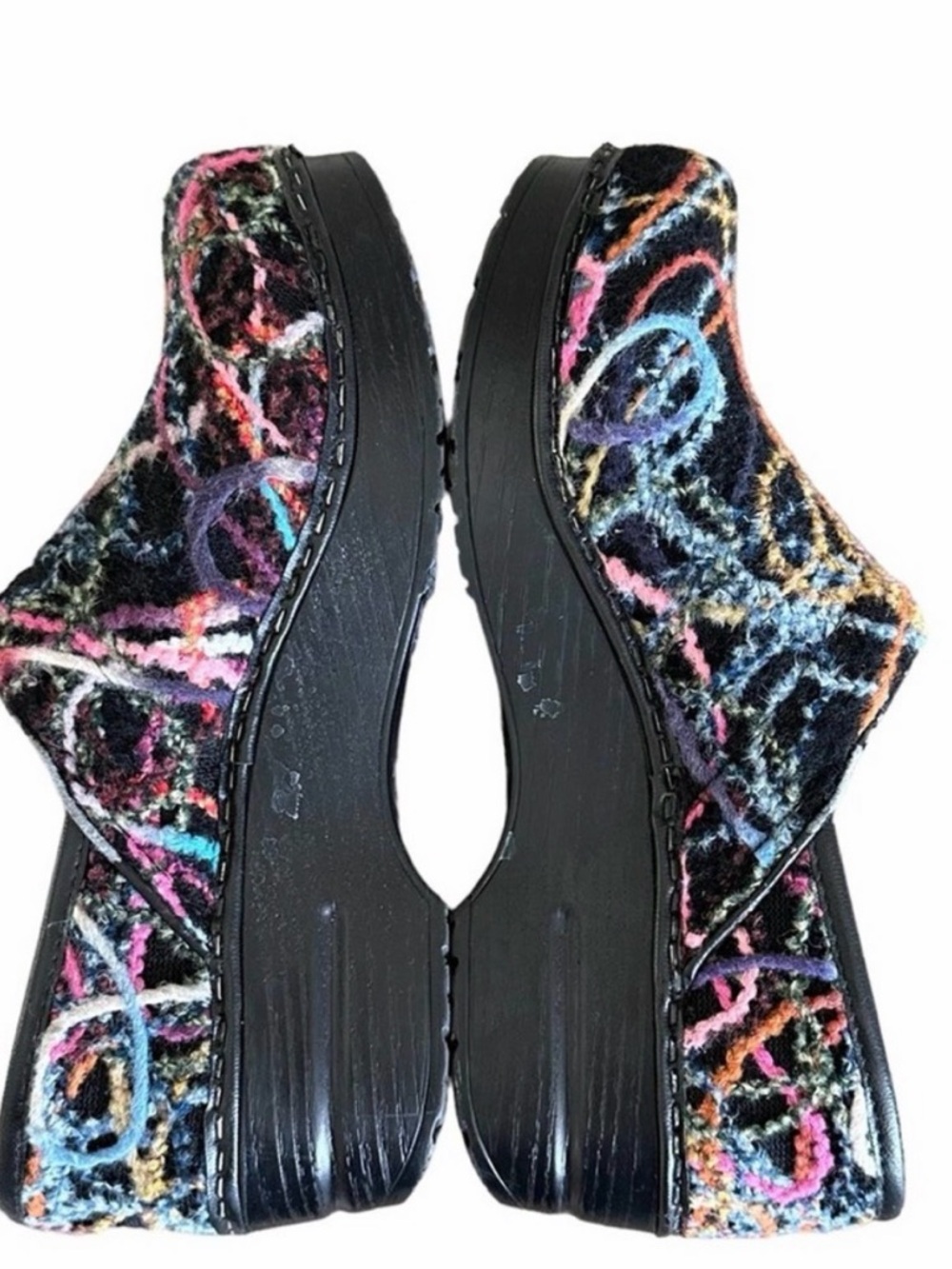 DANSKO Confetti Clogs | 3D Wool Yarn | Colorful | Nursing Shoes | Size 38 7.5/8